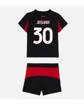 Billige Fotballdrakt AC Milan Ardon Jashari #30 Replika Hjemmedraktsett Barn 2025-26 Kortermet (med bukser)